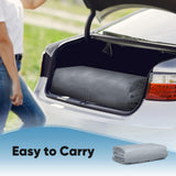 Quictent 10x20 ft Carport Replacement Tarp Canopy Top Cover with Valance and Bungee Balls, Gray