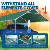 Quictent 10x20 ft Heavy Duty Carport Canopy Galvanized Car Tent with Reinforced Structure, Green
