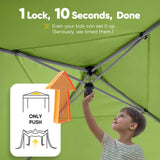 Quictent Privacy 8x8 Pop Up Canopy with 4 Sidewalls & Mesh Windows, Green