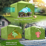 Quictent Privacy 8x8 Pop Up Canopy with 4 Sidewalls & Mesh Windows, Green