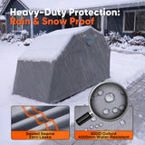 Quictent Motorcycle Garage Pod Shelter Hard Shell with Code Lock&Carry Bag, Light Gray