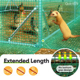 Quictent Large Metal Chicken Coop Run for 20+ Poultry with Beige Nest Box, Side Hardware Cloth & Cover, Advanced Series Outdoor Walk-in Cage Hen Duck Rabbit Dog Pen Yard Farm House, 12x9x6.6FT