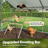 Quictent Advanced Series 12x9x6.6ft Metal Chicken Coop Run with Climbing Ladder, Walk-in Outdoor Poultry Cage Heavy Duty Predator Proof Hen Duck Rabbit Farm House, Waterproof Anti-UV Cover