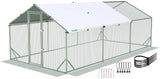 Quictent Advanced Series 18x9x6.6ft Metal Chicken Coop Run with Side Hardware Cloth, Walk-in Outdoor Poultry Cage Heavy Duty Predator Proof Hen Duck Rabbit Farm House, Waterproof Anti-UV Cover