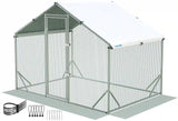 Quictent Advanced Series 6.6x9x6.6ft Metal Chicken Coop Run with Side Hardware Cloth, Walk-in Outdoor Poultry Cage Heavy Duty Predator Proof Hen Duck Rabbit Farm House, Waterproof Anti-UV Cover