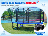 ORCC 10x16 FT Oval Outdoor Trampoline Gymnastics Trampoline for Kids, 1200LBS Capacity, Heavy-Duty Galvanized Steel Frame Yard Trampolines
