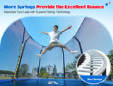 ORCC 10x16 FT Oval Outdoor Trampoline Gymnastics Trampoline for Kids, 1200LBS Capacity, Heavy-Duty Galvanized Steel Frame Yard Trampolines