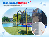 ORCC 10x16 FT Oval Outdoor Trampoline Gymnastics Trampoline for Kids, 1200LBS Capacity, Heavy-Duty Galvanized Steel Frame Yard Trampolines