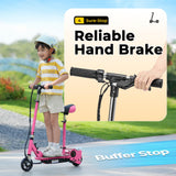 Zupapa Electric Scooter with Seat for Kids Ages 8-12, Riders up to 155 lbs, Removable Seat 2 Riding Styles, Pink