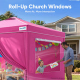Quictent Pop up Canopy Tent 10'x10' with 4 Detachable Window Sidewalls, Pink