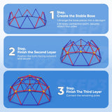 Zupapa 10FT Climbing Dome with Hammock, Supports up to 1200lbs Jungle Gym, Dome Climber for Kids 3 to 10, Purple