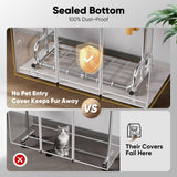 HOKEEPER Clothes Rack with Cover Clothing Racks for Hanging Clothes Heavy Duty Garment Rack, Adjustable Coat Rack with Lockable Wheels