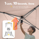 Quictent Privacy 10x10 Pop Up Canopy with 4 Sidewalls & Mesh Windows, Tan
