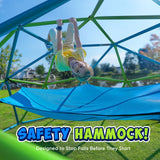 Zupapa 10FT Climbing Dome with Hammock, Supports up to 1200lbs Jungle Gym, Dome Climber for Kids 3 to 10, Blue&Green
