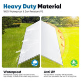 Quictent 10x15 ft Heavy Duty Car Canopy Galvanized Frame Carport Outdoor Shelter, white