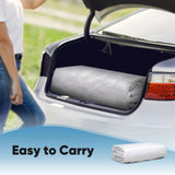 Quictent 10x20 ft Carport Replacement Tarp Canopy Top Cover with Valance and Bungee Balls, White