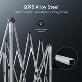 Quictent 10x10FT Pop Up Canopy Tent Without Sidewall | Instant Setup Gazebo for 1 Person, White