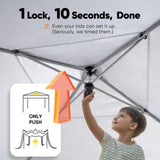 Quictent Privacy 10x10 Pop Up Canopy with 4 Sidewalls & Mesh Windows, White