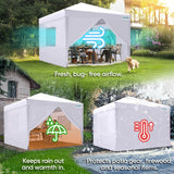 Quictent Privacy 10x10 Pop Up Canopy with 4 Sidewalls & Mesh Windows, White