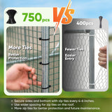 Quictent Large Metal Chicken Coop Run for 20+ Poultry with Side Hardware Cloth, 18x9FT