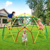 Zupapa 10FT Climbing Dome, Outdoor 10FT Geometric Dome Climber for Kids 3-10 Supporting 1000 lbs, Easy Assembly Playground Jungle Gym, Yellow and Green
