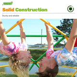 Zupapa 10FT Climbing Dome, Outdoor 10FT Geometric Dome Climber for Kids 3-10 Supporting 1000 lbs, Easy Assembly Playground Jungle Gym, Yellow and Green