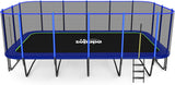 Zupapa 2500LBS Weight Capacity Rectangle Trampoline 13x23FT Outdoor Square Gymnastics Trampolines with 10-Year Quality Assurance for Kids Adults Large Commercial Grade Rectangular Pro Trampoline
