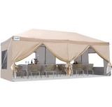 Quictent Upgraded Privacy 10' x 20' Pop Up Canopy-Beige