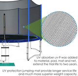 Zupapa Saffun 10' Trampoline With Safety Enclosure