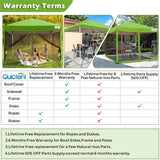 Quictent Screen Upgraded 10'x10' Pop Up Canopy with Mesh Walls-Green