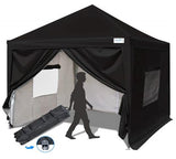 Quictent Upgraded Privacy 10' x 10' Pop Up Canopy-Black