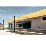 20ft 185G HDPE 98% UV Block Square Sun Shade Sail-Sand