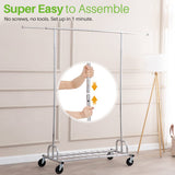 HOKEEPER Clothing Garment Rack with Shelves Capacity 450 lbs Clothing Racks on Wheels