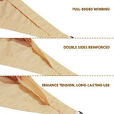 Quictent 185 GSM HDPE 12' x 16' Rectangle Shade Sail-Sand