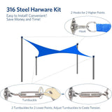 Quictent 185G HDPE 26'x20' Sun Sail Shade Canopy Blue