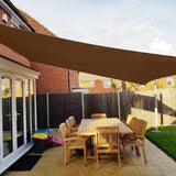 Quictent 20X20ft 185G HDPE 98% UV Block Square Sun Shade Sail-Brown