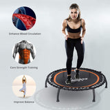 Zupapa 40" Mini Fitness Trampoline with Adjustable Handrail-Round