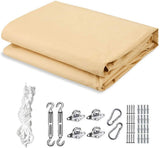 Quictent 185 GSM HDPE 12' x 16' Rectangle Shade Sail-Sand