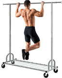 HOKEEPER Clothing Garment Rack with Shelves Capacity 450 lbs Clothing Racks on Wheels
