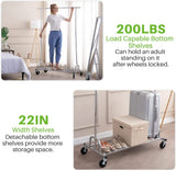 HOKEEPER Clothing Garment Rack with Shelves Capacity 450 lbs Clothing Racks on Wheels
