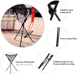Zupapa Upgraded 7X7Ft Baseball Net with 12 Pack Baseballs Set - Black
