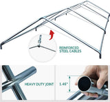 Quictent 10¡¯x20¡¯ Carport Heavy Duty Car Canopy Galvanized Car Boat Shelter with 4 Reinforced Steel Cables Green
