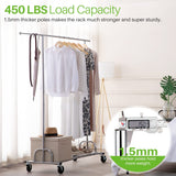 HOKEEPER Clothing Garment Rack with Shelves Capacity 450 lbs Clothing Racks on Wheels