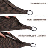Quictent 20'x16' 185G HDPE 98% UV Block Rectangle Shade Sail -Brown