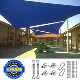 Quictent 185G HDPE 26'x20' Sun Sail Shade Canopy Blue