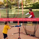 Zupapa Upgraded 7X7Ft Baseball Net with 12 Pack Baseballs Set - Black