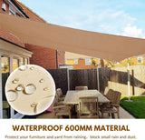 Quictent 185 GSM HDPE 12' x 16' Rectangle Shade Sail-Sand