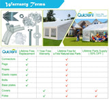 Quictent 20' x 10' Gable Roof Carport-Gray