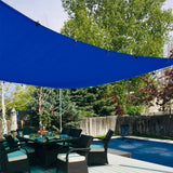 Quictent 20'x20' 185G HDPE 98% UV Block Square Sun Shade Sail -Blue
