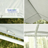Quictent 20' x 10' Gable Roof Carport-Gray